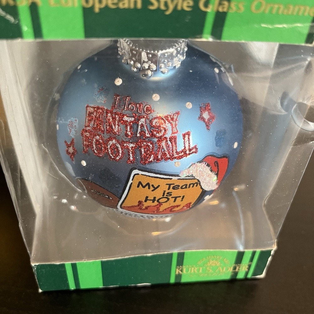 Kurt S.‎ Adler KSA Glass Christmas Ornament Novelty Football Collectable Sports